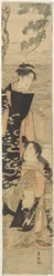 (Scéna ze hry založené na Příběhu Matsukaze a Murasame sestry), konec 18.-začátek 19. století